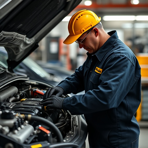 auto technician working