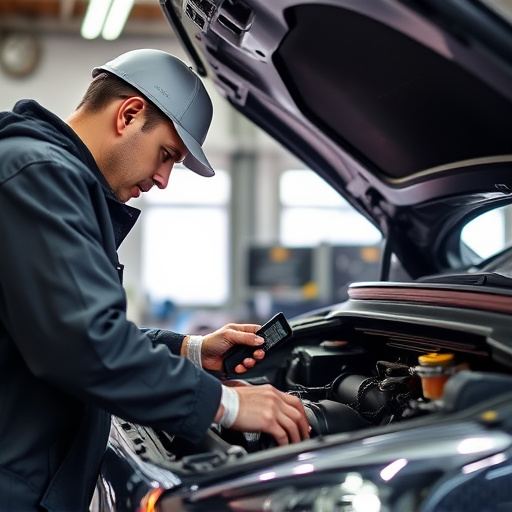 auto technician working