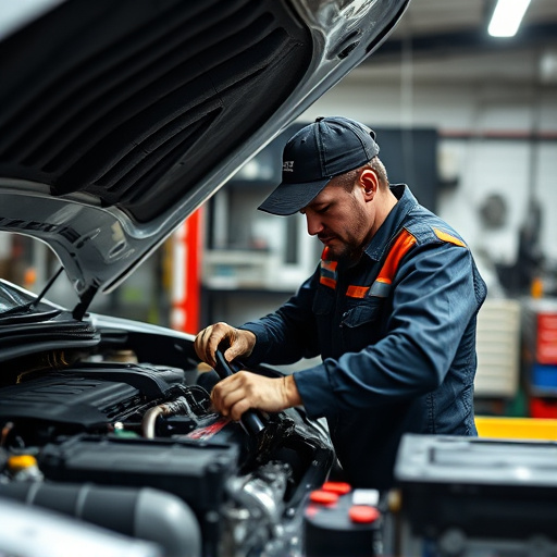 auto technician working