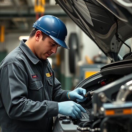 auto technician working