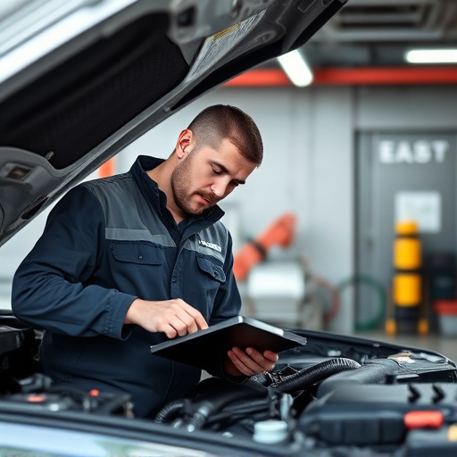 auto technician working