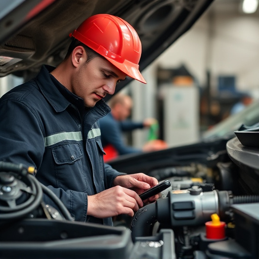 auto technician working