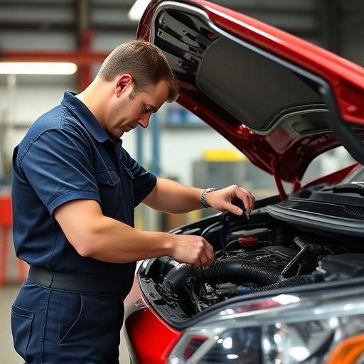 auto technician working