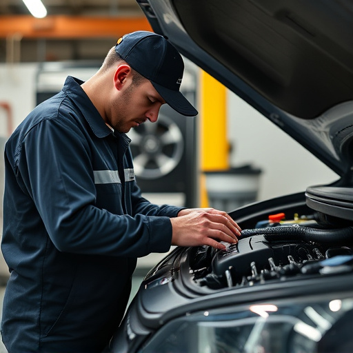 auto technician working