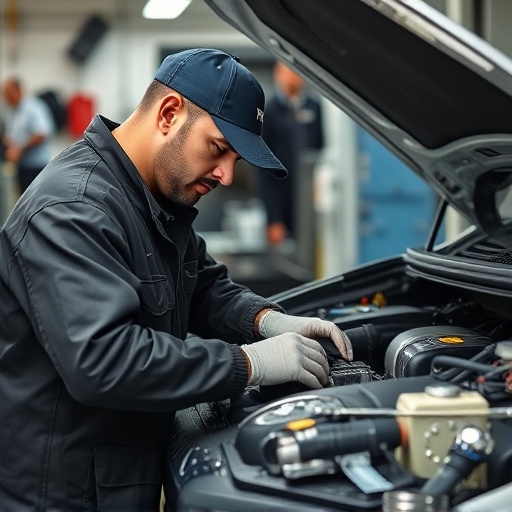 auto technician working
