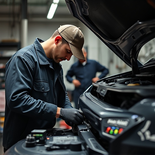 auto technician working