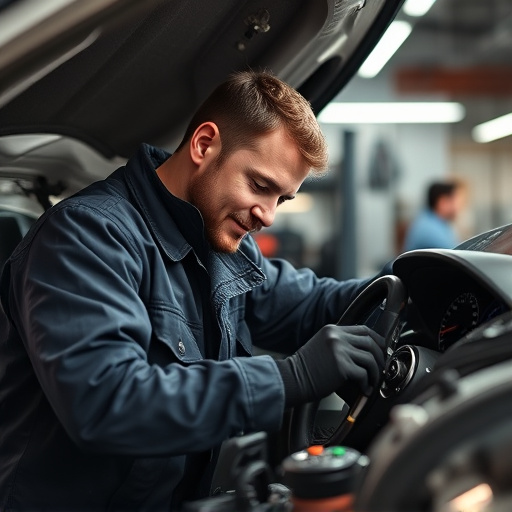 auto technician working