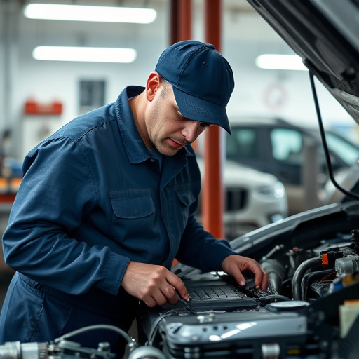 auto technician working