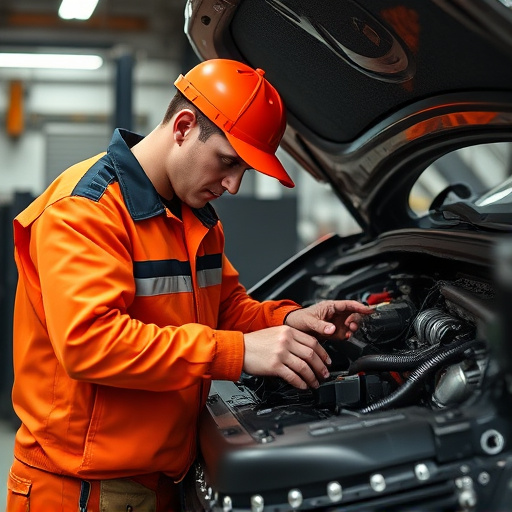 auto technician working