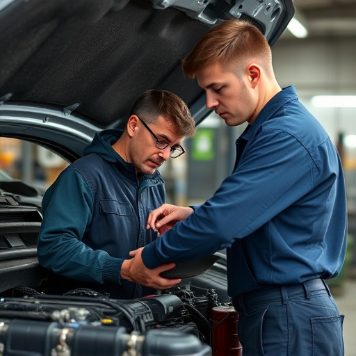 auto technician working