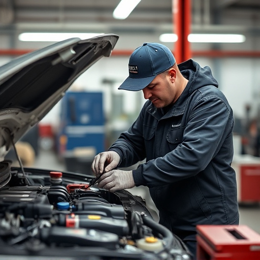 auto technician working