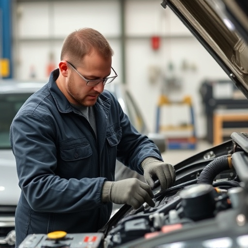 auto technician working