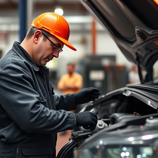 auto technician working