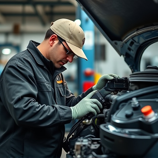 auto technician working