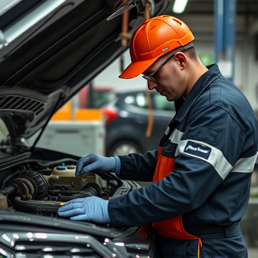 auto technician working