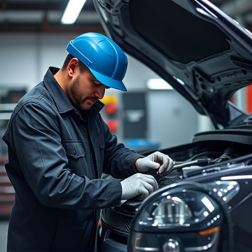 auto technician working