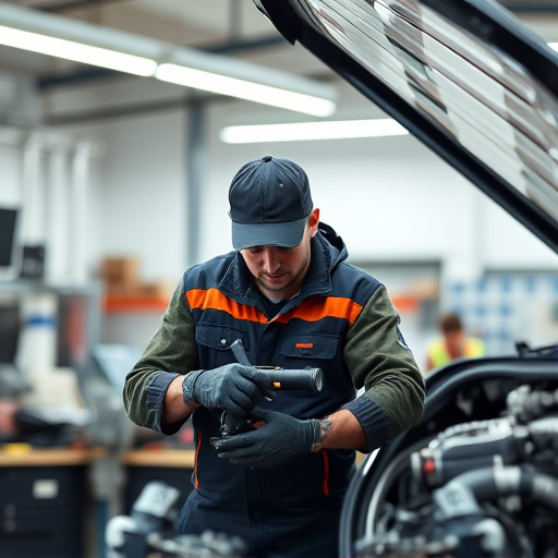auto technician working