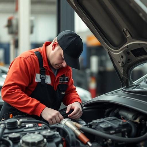 auto technician working