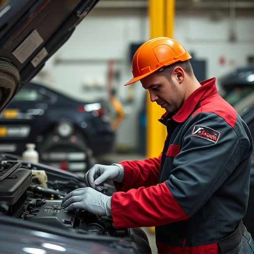auto technician working