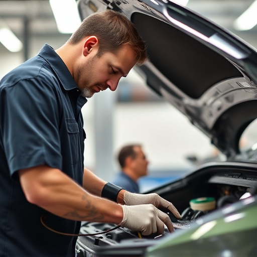 auto technician working