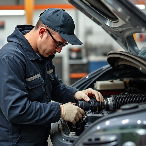 auto technician working