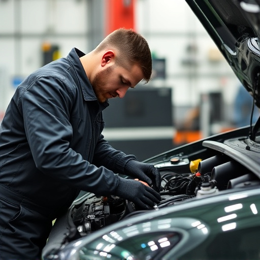 auto technician working