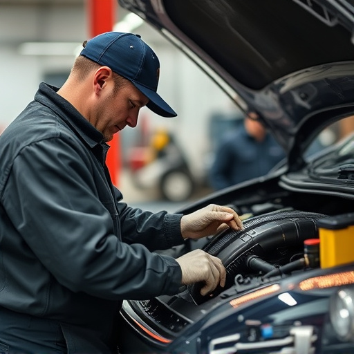 auto technician working