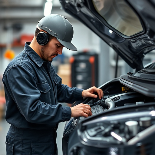 auto technician working
