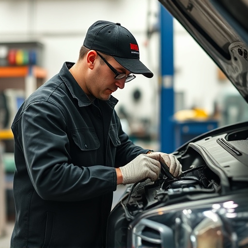 auto technician working