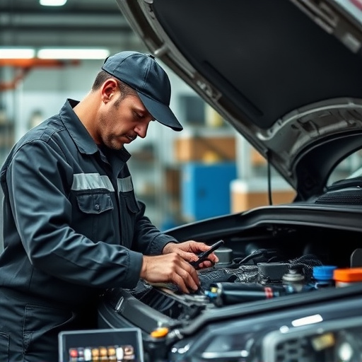 auto technician working