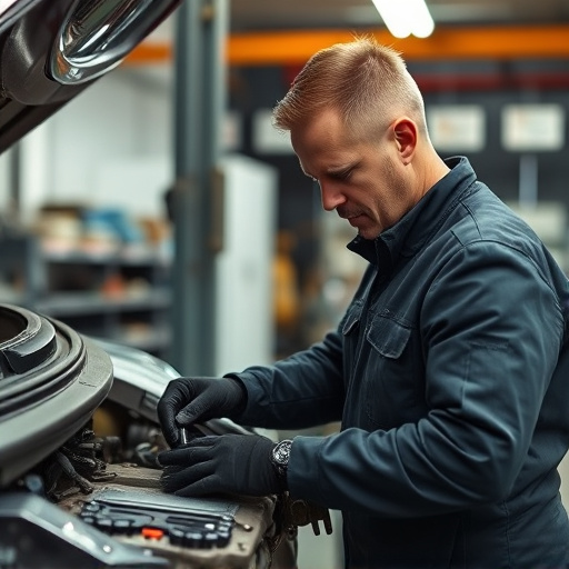 auto technician working