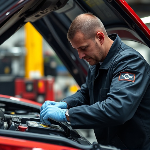 auto technician working