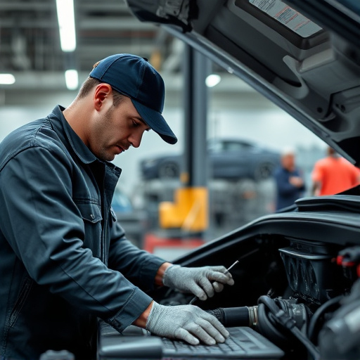 auto technician working