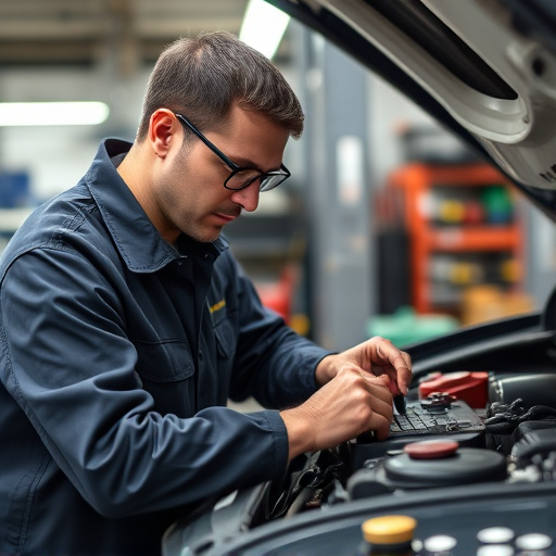 auto technician working