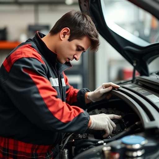 auto technician working