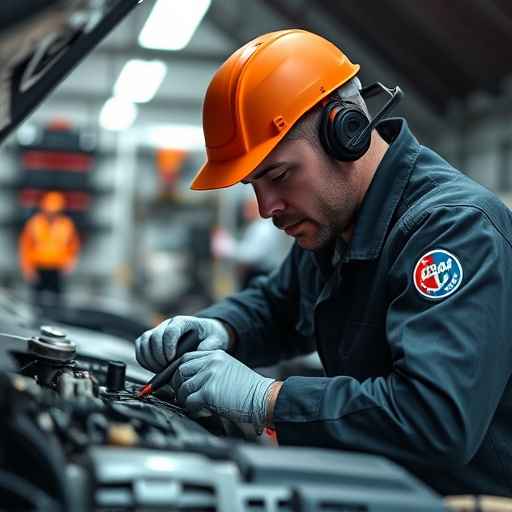 auto technician working