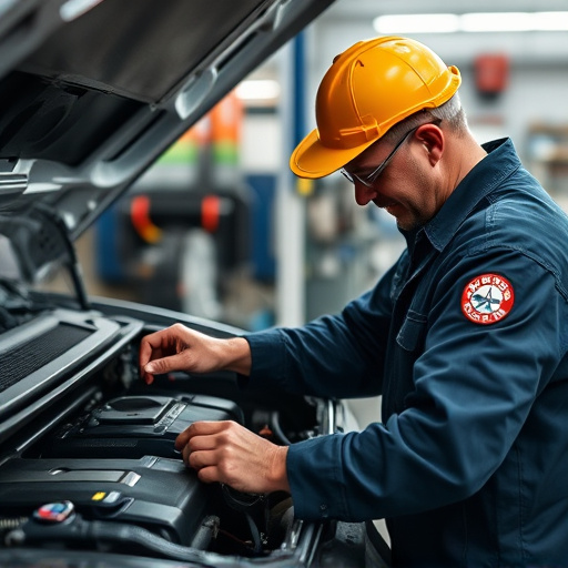 auto technician working