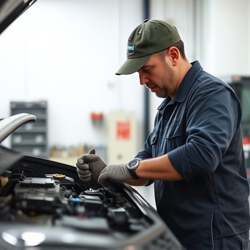 auto technician working