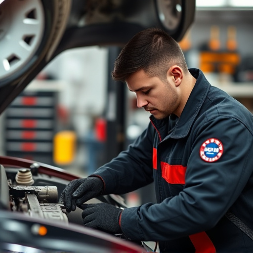 auto technician working
