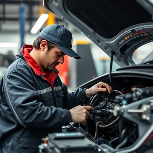 auto technician working
