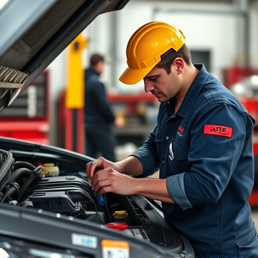 auto technician working