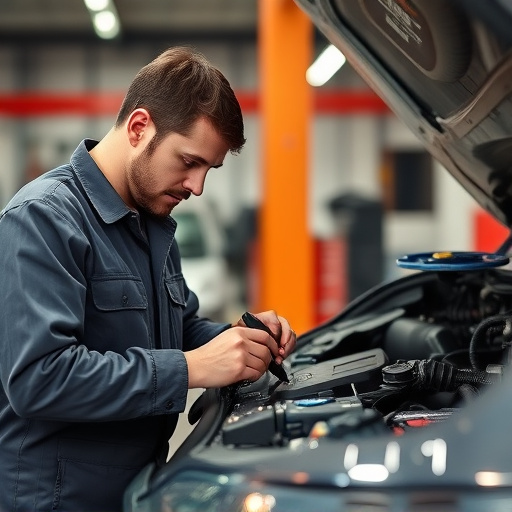 auto technician working