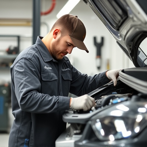 auto technician working