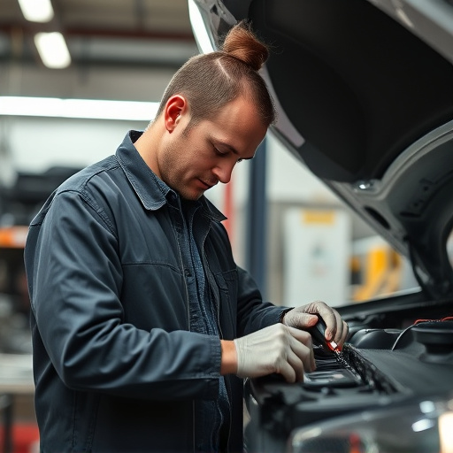 auto technician working