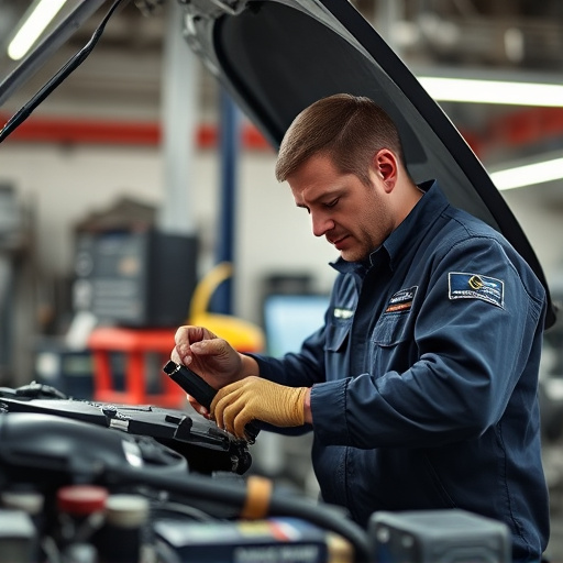 auto technician working