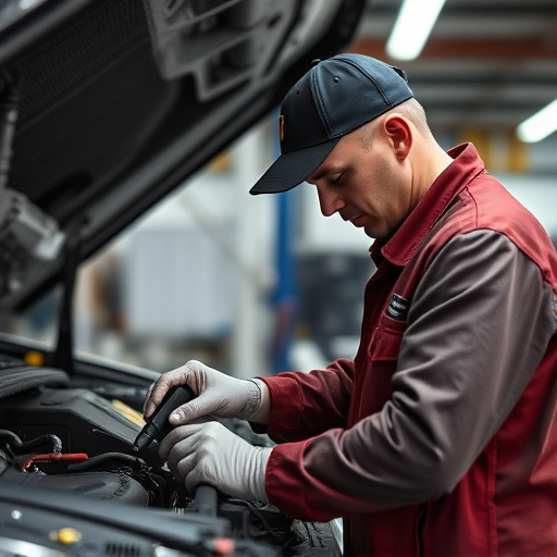 auto technician working