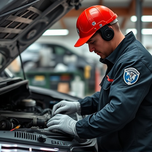 auto technician working