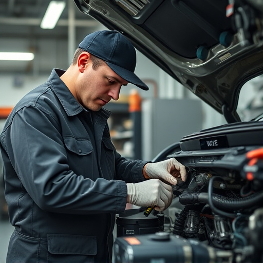 auto technician working