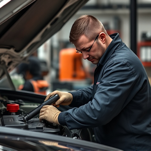 auto technician working