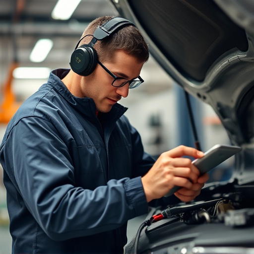 auto technician working